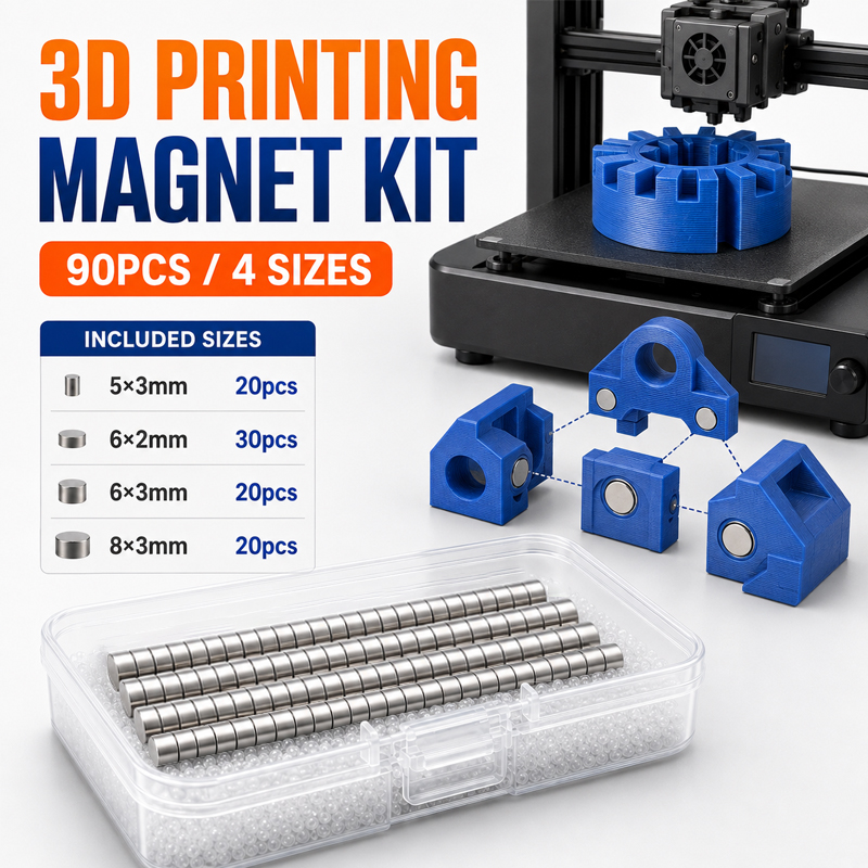 Enclosure 3D Printing - 90pcs 3D Printing Magnet Kit 4