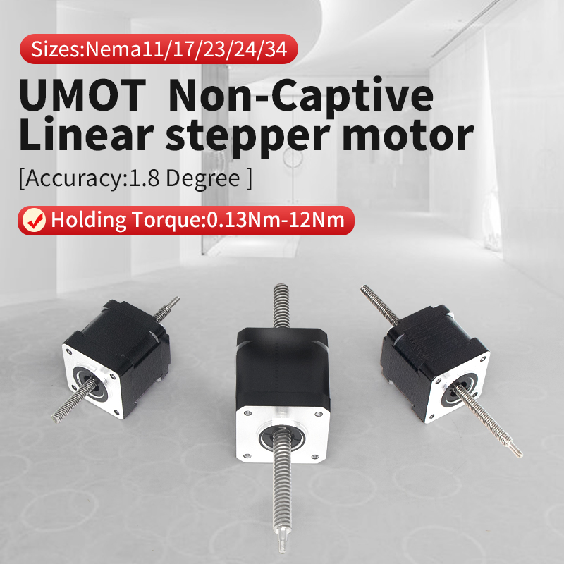 Lead Screw Stepper - UMOT 57*76mm 2.4Nm Tr9.52*3.18/Tr10*10 Nema23 Lead