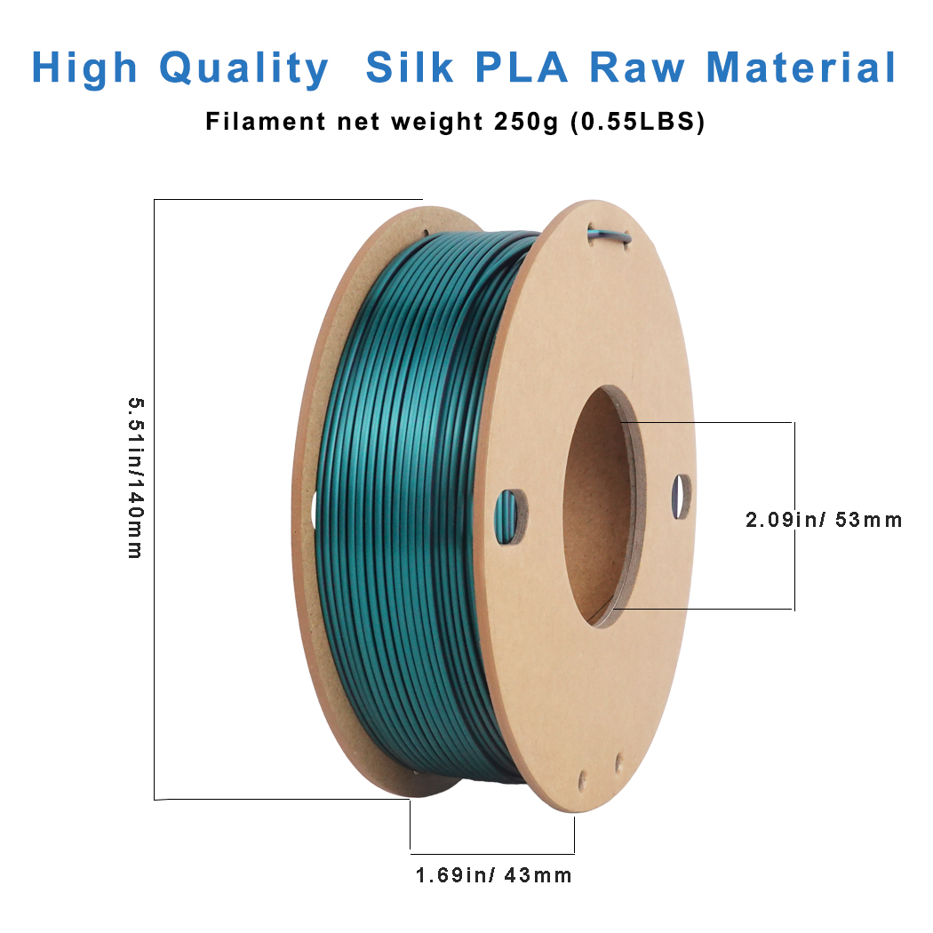Silk Black Green PLA, Dual Col - 3D Printing Link review and price