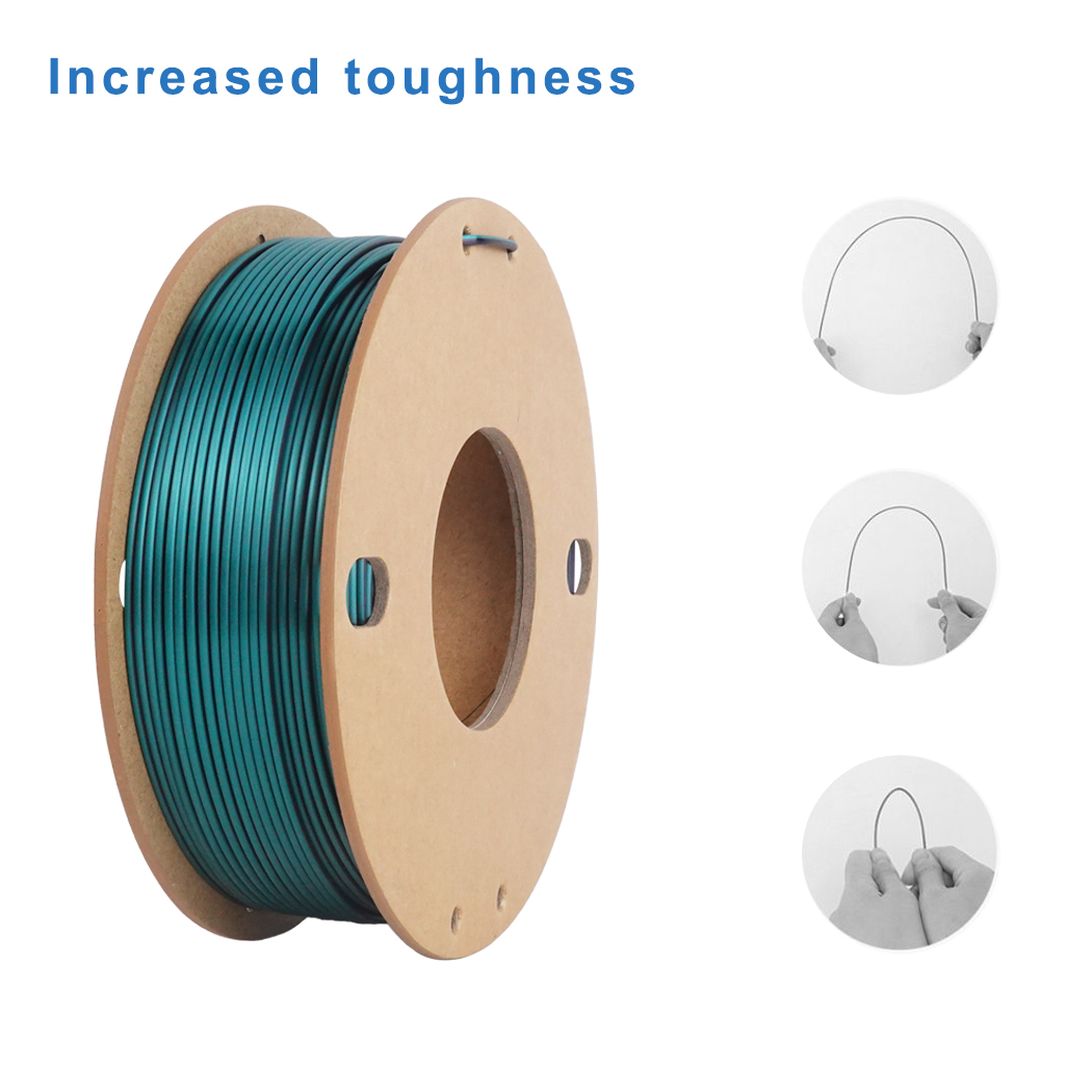 Silk Black Green PLA, Dual Col - 3D Printing Link review and price