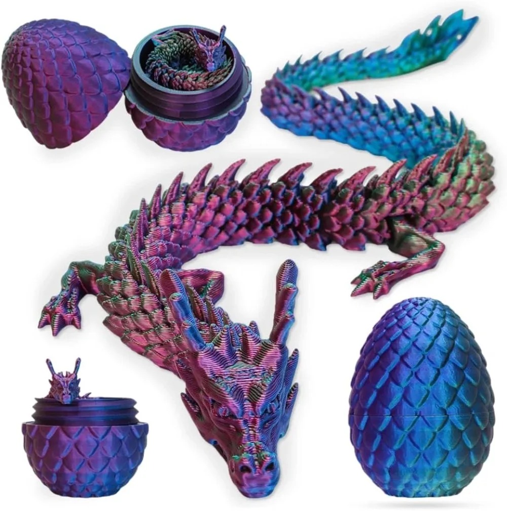 3D Mini Chinese Dragon Surpris - 3D Printing Egg review and price