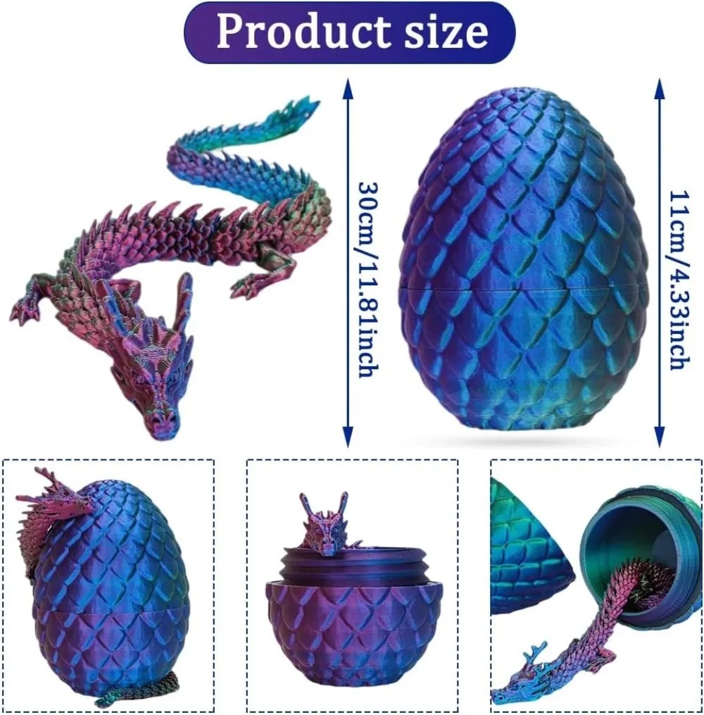 3D Mini Chinese Dragon Surpris - 3D Printing Egg review and price