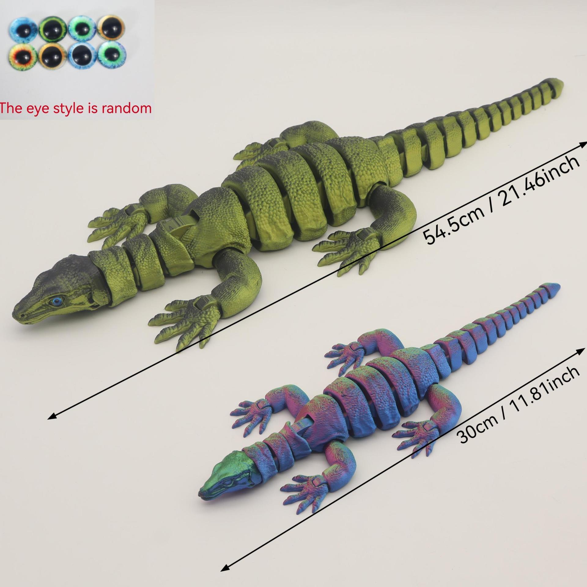 Red and blue movable lizard 3D - 3D Printing Lizard review and price