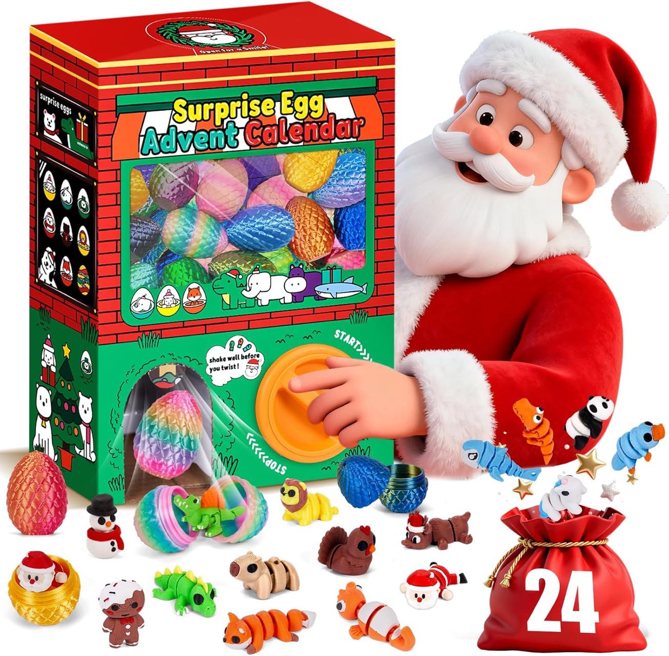24pcs 3D Printed Surprise Egg  - 3D Printing Egg review and price